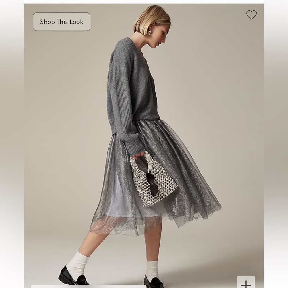 Collection Ballet Skirt in Metallic Tulle NWOT